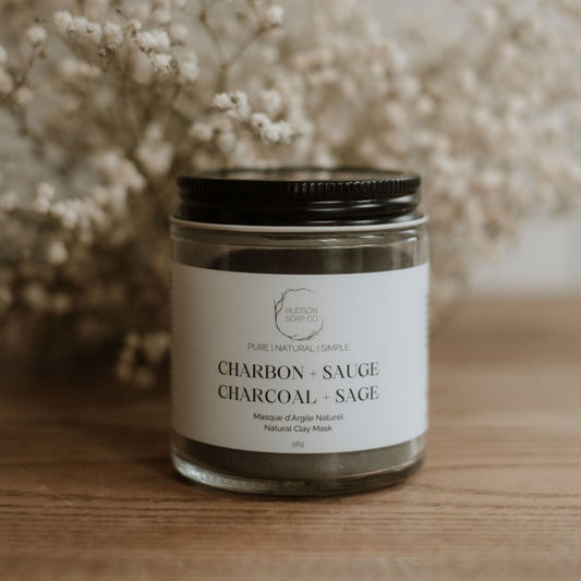 CHARCOAL + SAGE | natural clay mask