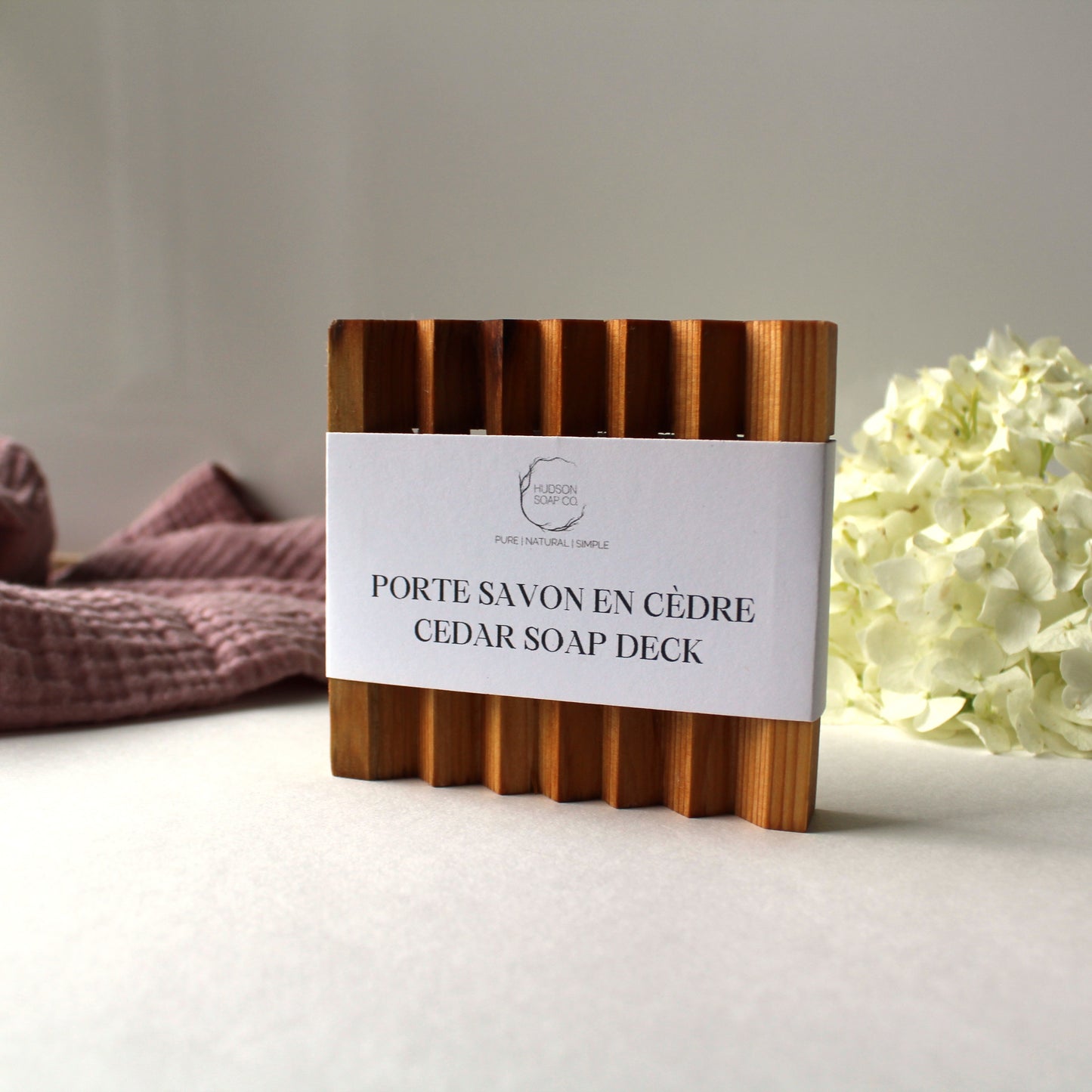 SOAP DECK - Porte-savon en cèdre naturel